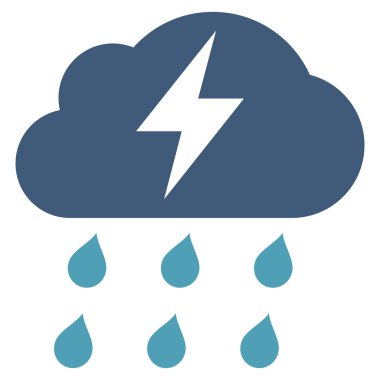 Fırtına düz vektör piktogram