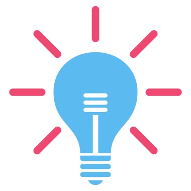 Ampul düz vektör piktogram