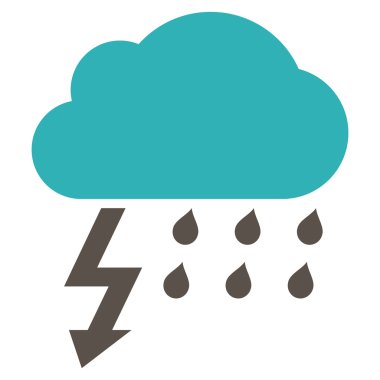 Fırtına düz vektör piktogram