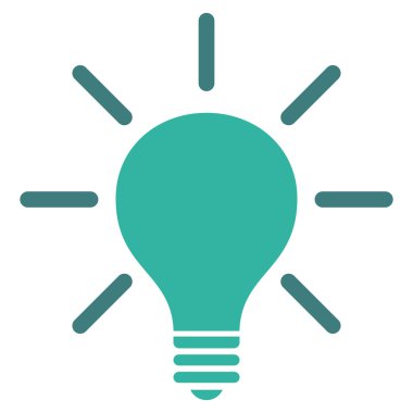 Ampul düz vektör piktogram