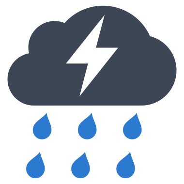 Fırtına düz vektör piktogram