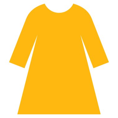 Kadın elbise düz vektör piktogram