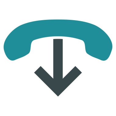 Düz vektör piktogram telefon asmak