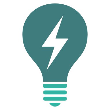 Elektrik ampul düz vektör piktogram