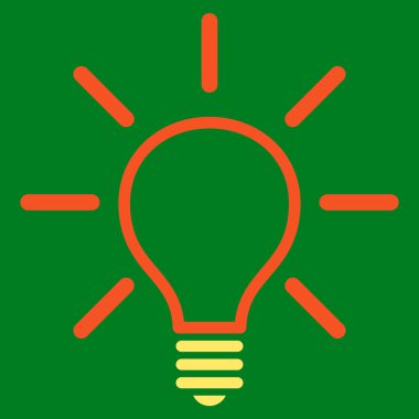 Ampul düz vektör piktogram