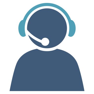 Çağrı Merkezi operatörü düz vektör piktogram