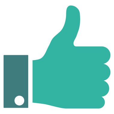 Düz vektör piktogram başparmak