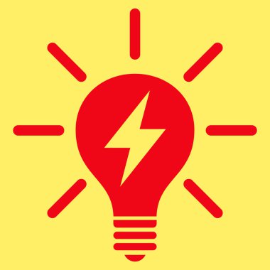 Elektrik ampulü düz vektör piktogram