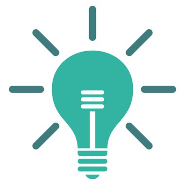 Ampul düz vektör piktogram