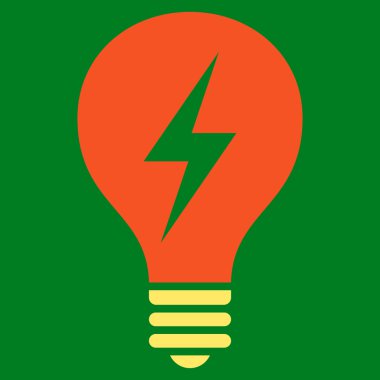 Elektrikli ampul düz vektör piktogram