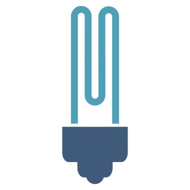 Floresan ampul düz vektör piktogram