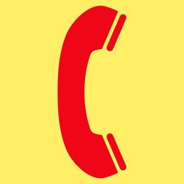 Alıcı düz vektör sembol telefon