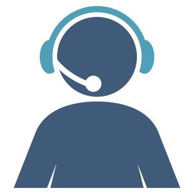 Çağrı Merkezi operatörü düz vektör piktogram