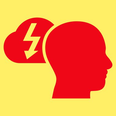Beyin fırtınası düz vektör piktogram
