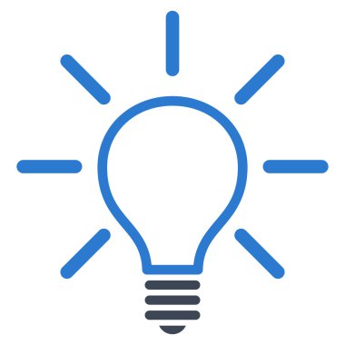 Ampul düz vektör piktogram