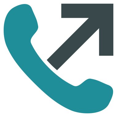Giden çağrı düz vektör piktogram