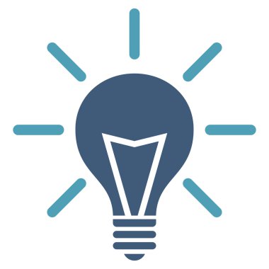 Elektrik ışık düz vektör piktogram