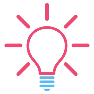 Ampul düz vektör piktogram