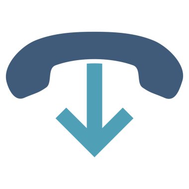 Düz vektör piktogram telefon asmak