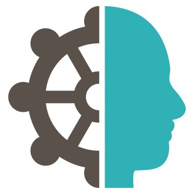 Akıl düz vektör piktogram