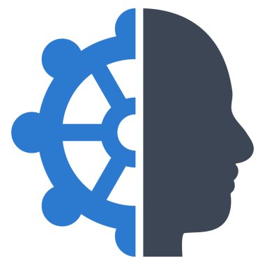 Akıl düz vektör piktogram