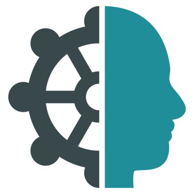 Akıl düz vektör piktogram