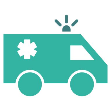 Acil araba düz vektör piktogram