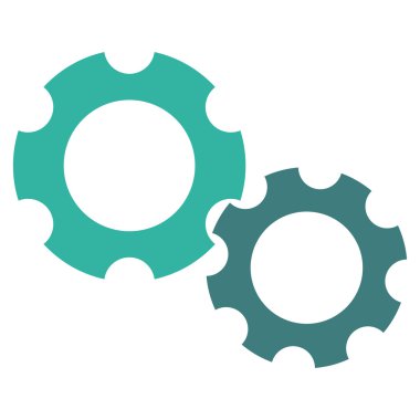 Motor parçaları düz vektör piktogram