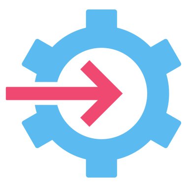 COG Tümleştirme düz vektör piktogram