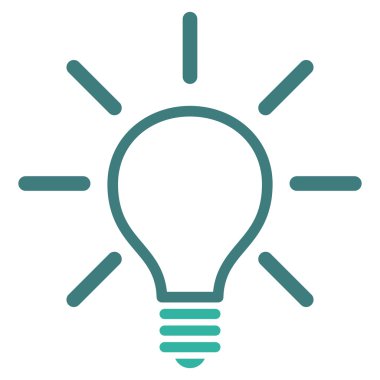 Ampul düz vektör piktogram