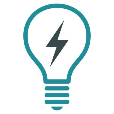 Elektrikli ampul düz vektör piktogram