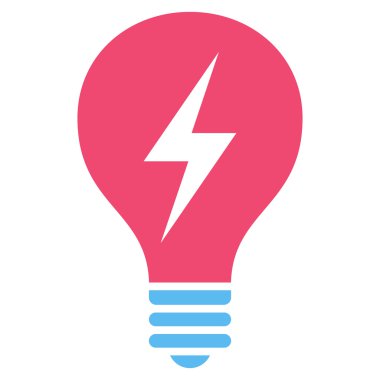 Elektrikli ampul düz vektör piktogram