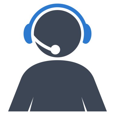 Çağrı merkezi Yöneticisi düz vektör piktogram