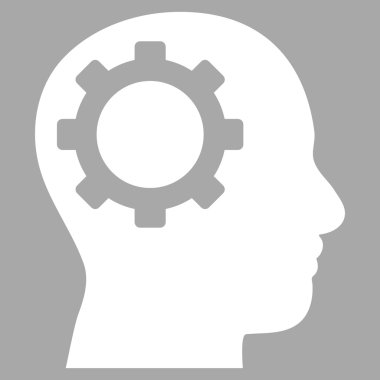 Akıl vites düz vektör piktogram