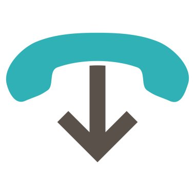 Düz vektör piktogram telefon asmak