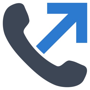 Giden çağrı düz vektör piktogram