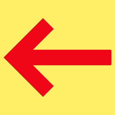 Sol ok düz vektör piktogram