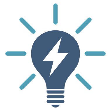 Elektrik ışık ampul düz vektör piktogram
