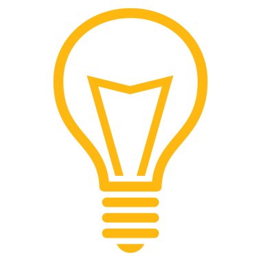 Lamba ampul düz vektör piktogram