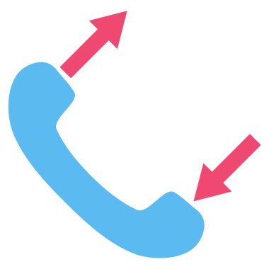 Düz vektör piktogram konuşurken telefon