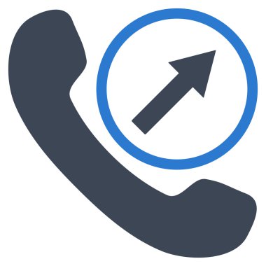 Giden çağrı düz vektör piktogram