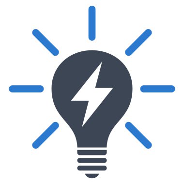 Elektrik ampulü düz vektör piktogram