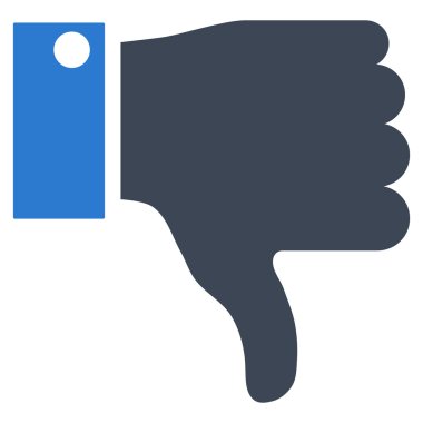 Başparmak düz vektör piktogram