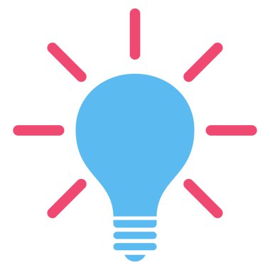 Ampul düz vektör piktogram