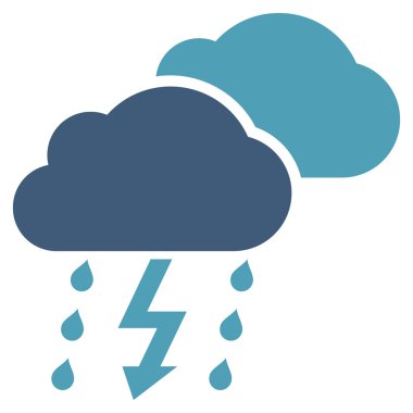 Fırtına düz vektör piktogram