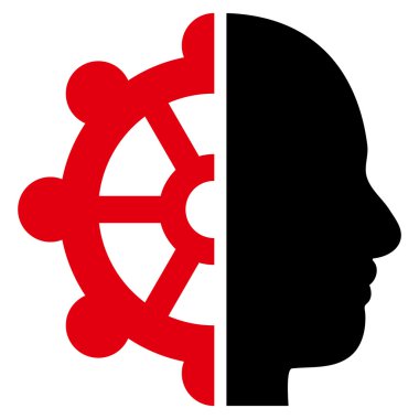 Akıl düz vektör piktogram
