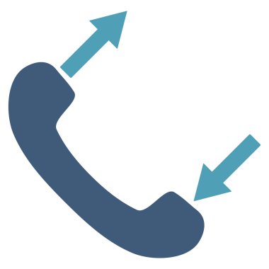 Düz vektör piktogram konuşurken telefon