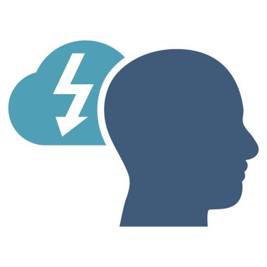 Beyin fırtınası düz vektör piktogram
