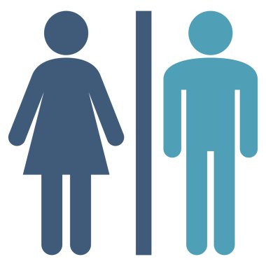 Wc Persons Düz Vektör Piktogram