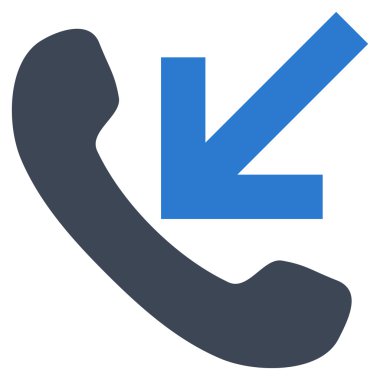 Gelen çağrı düz vektör piktogram